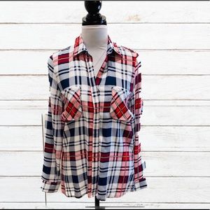 ANTHROPOLOGY/LOVE TREE HAPPENS plaid shirt